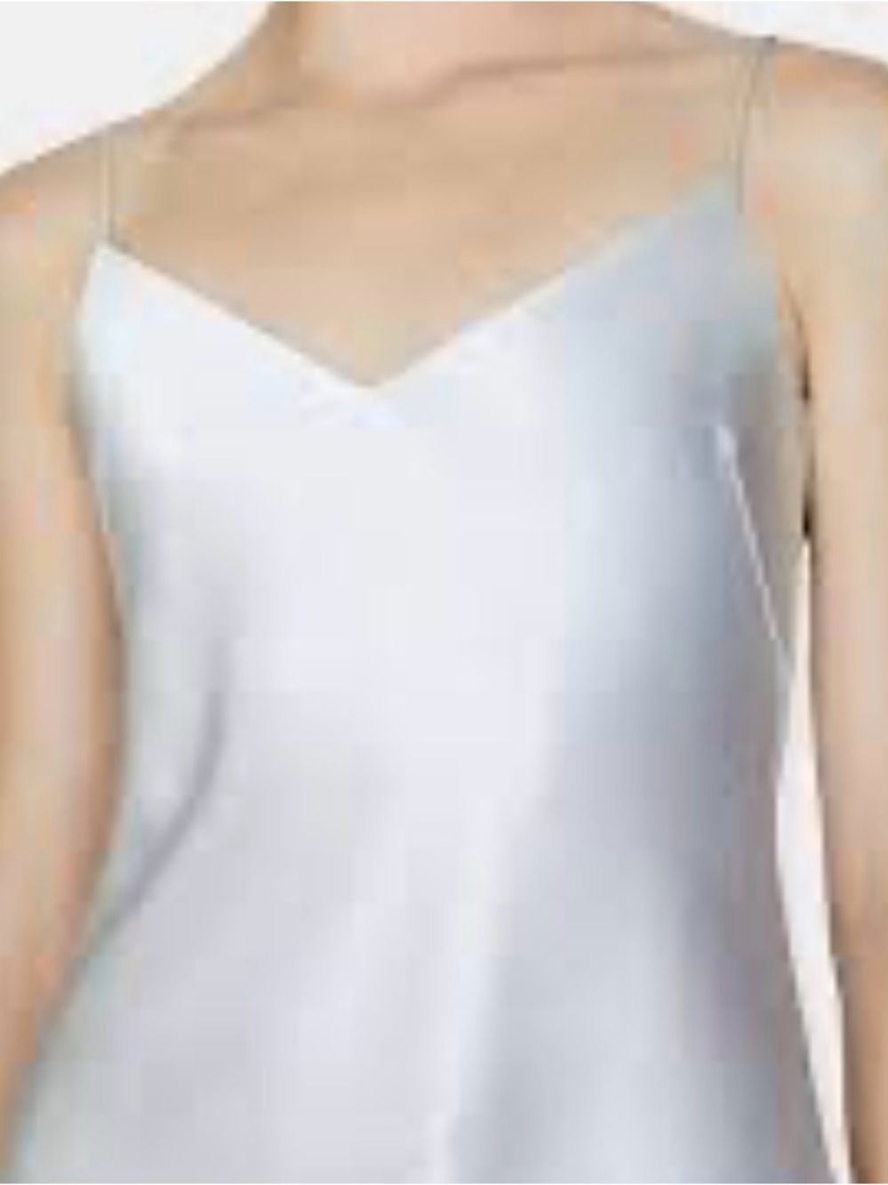 LOFT SLight Blue Satin V-Neck Slip Camisole with Adjustable Straps